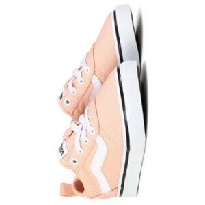 New in Box Vans Kids' Ward Low Top Slip On Sneaker Toddler Peach Pink & White